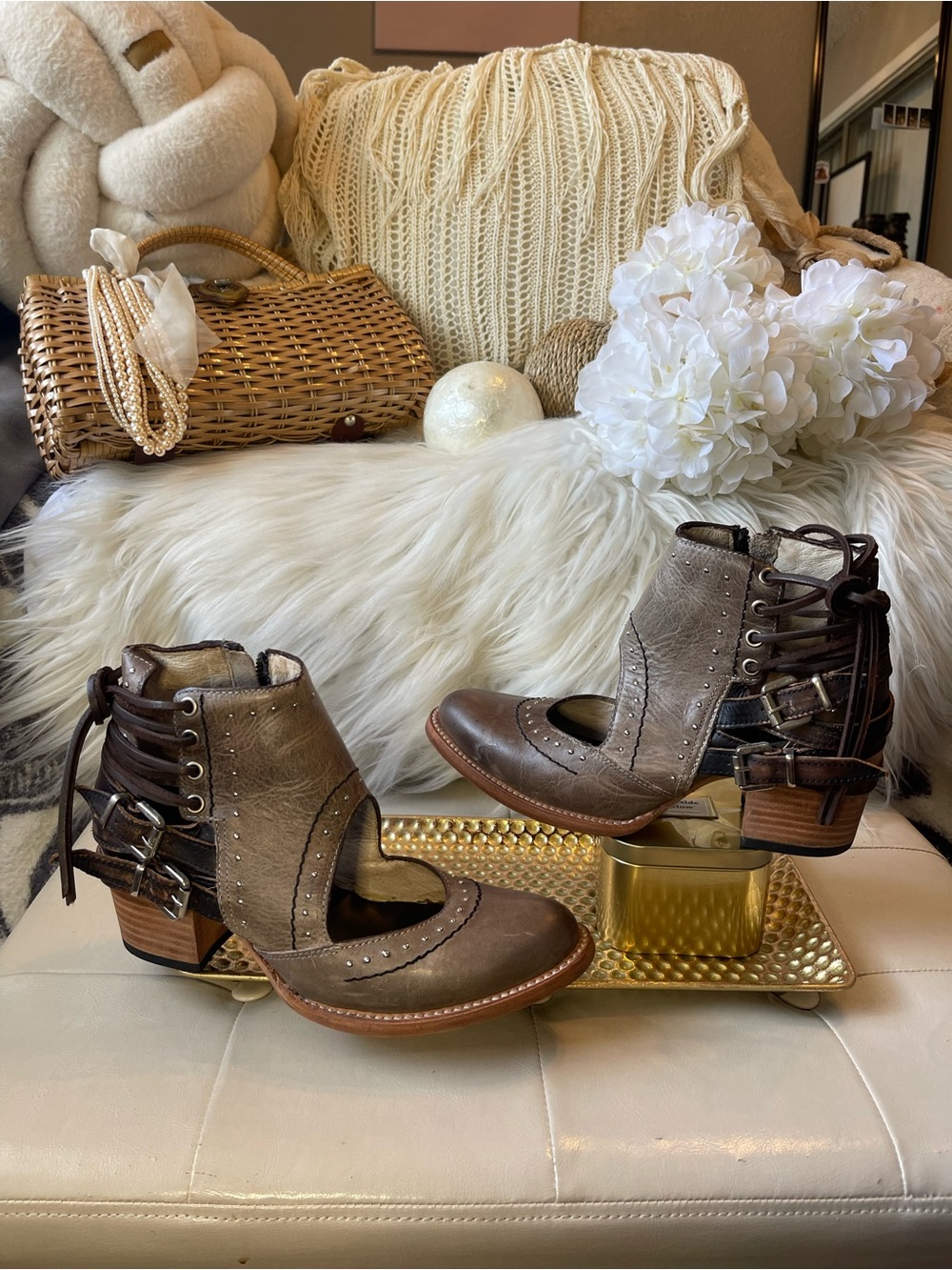 Freebird “Desert” Bootie in Stone Colorway MSRP$275